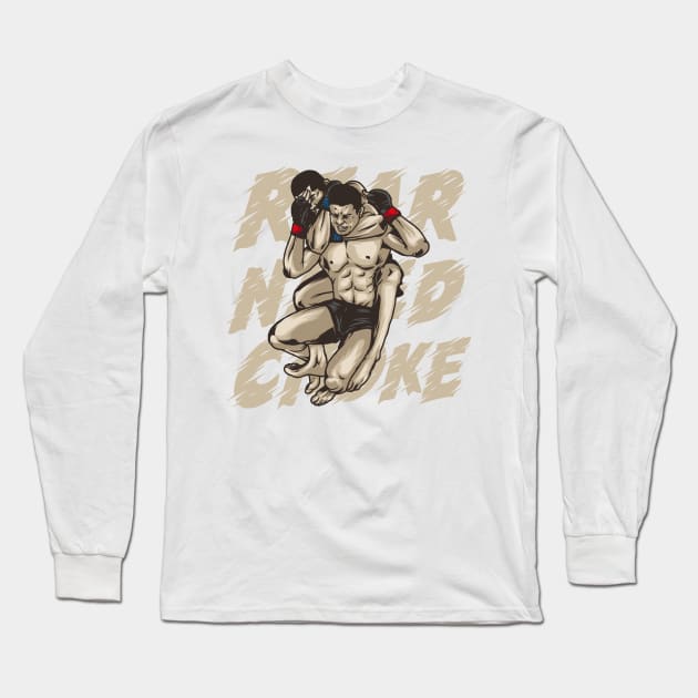 fighter Rear Naked Choke Long Sleeve T-Shirt by sisha6666